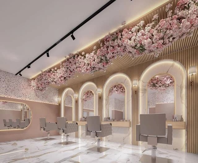 Elegant salon appointment area