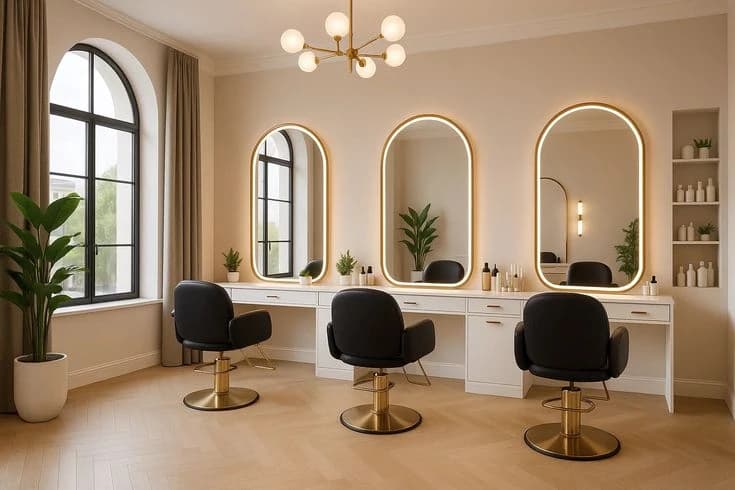 Elegant Landmark salon interior