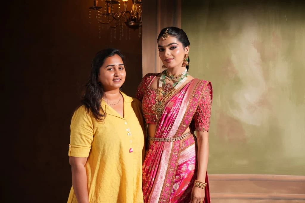 Bridal makeup training with traditional and contemporary looks at Elegant Landmark Academy