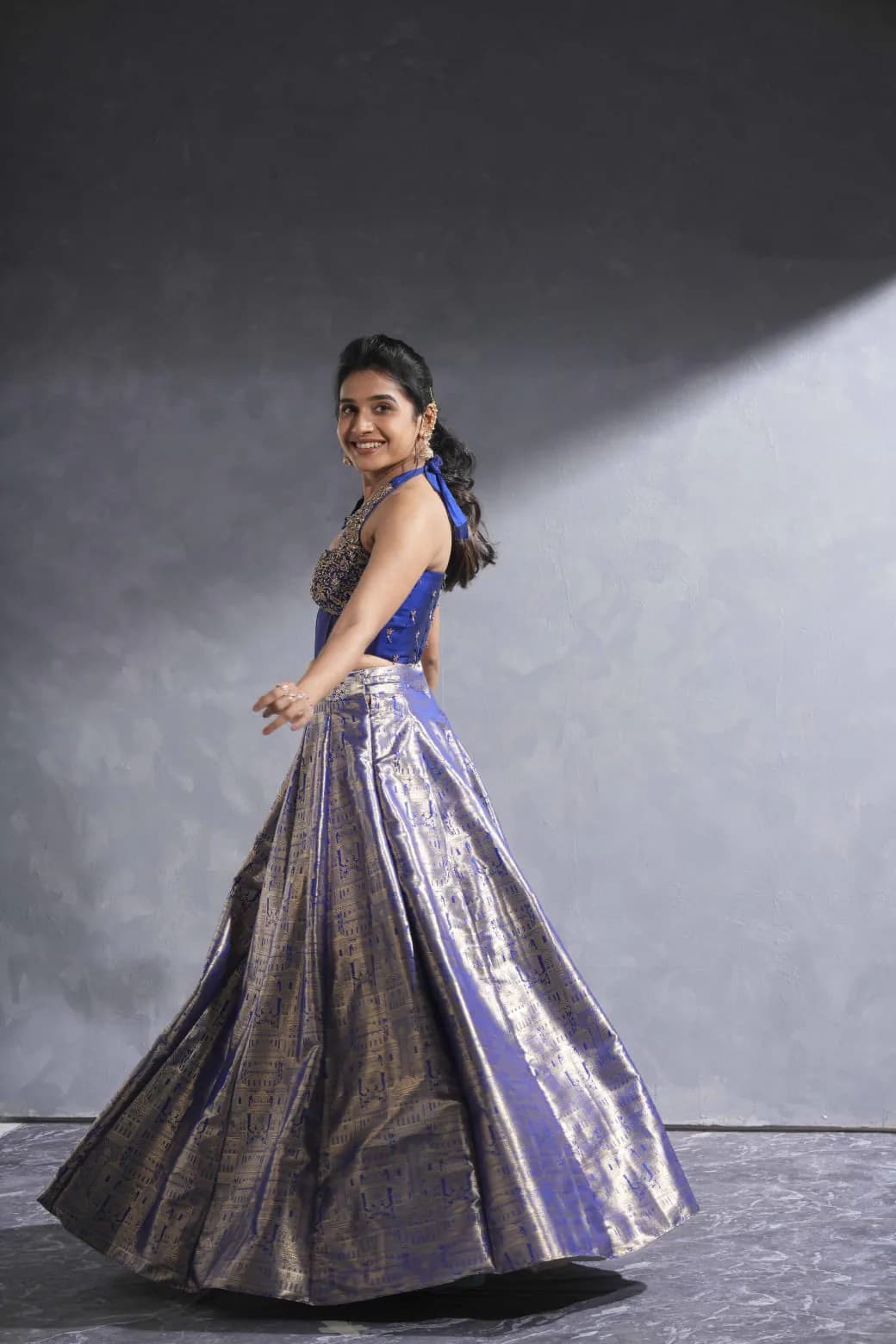 Full bridal lehenga hair and makeup styling