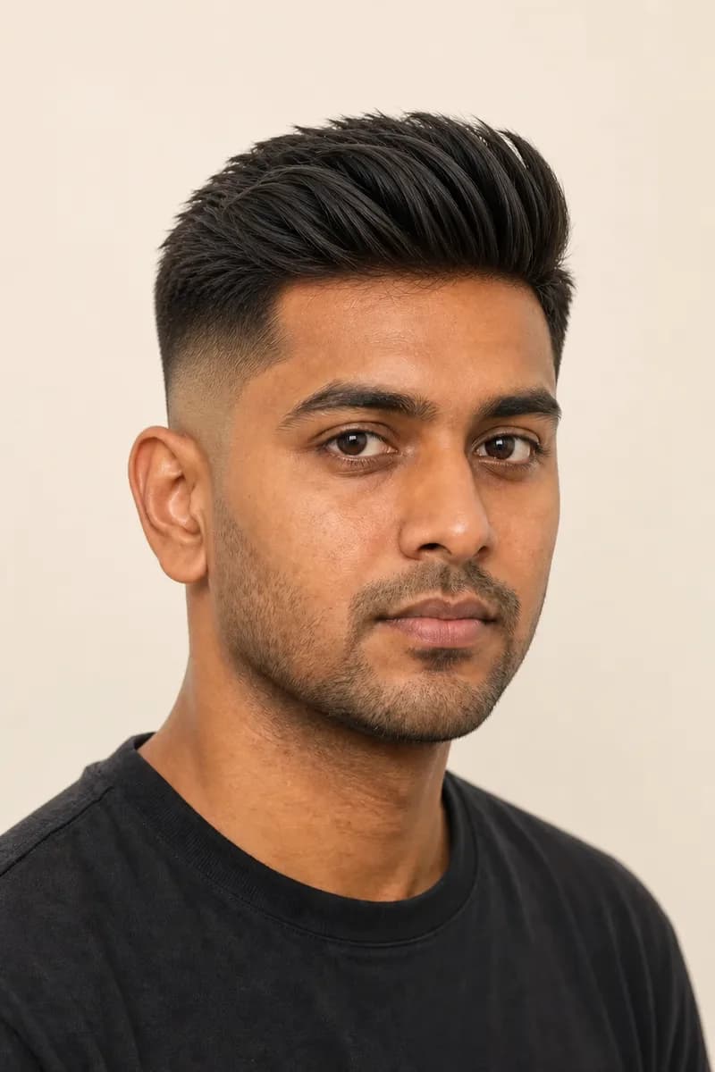 Quiff haircut style for men