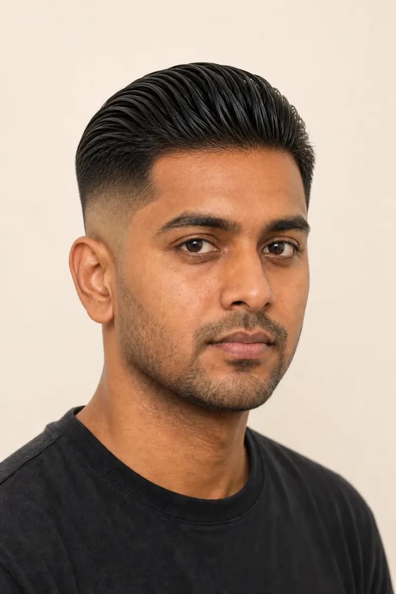 Slick Back haircut style for men