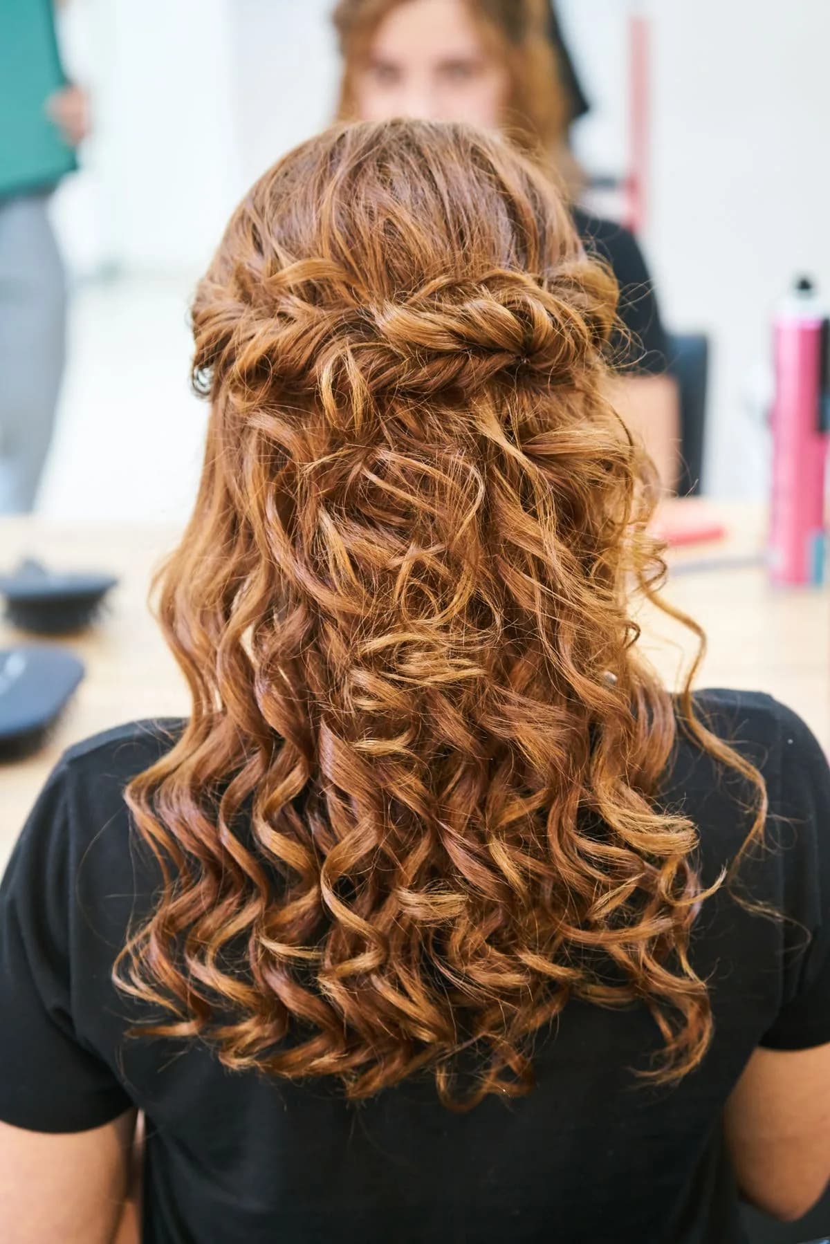 Long-hair styling and finishing for event-ready looks