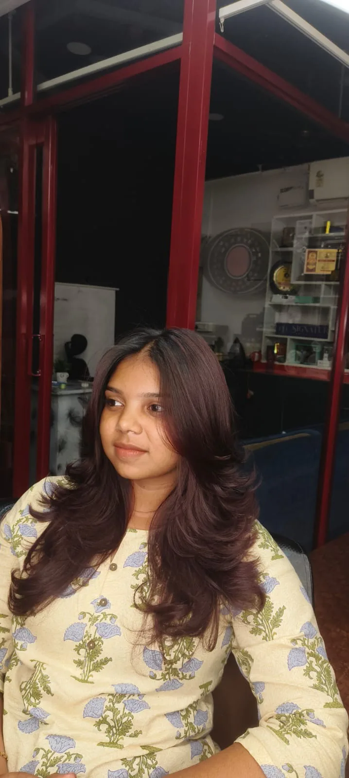 Soft blow-dry styling with natural volume
