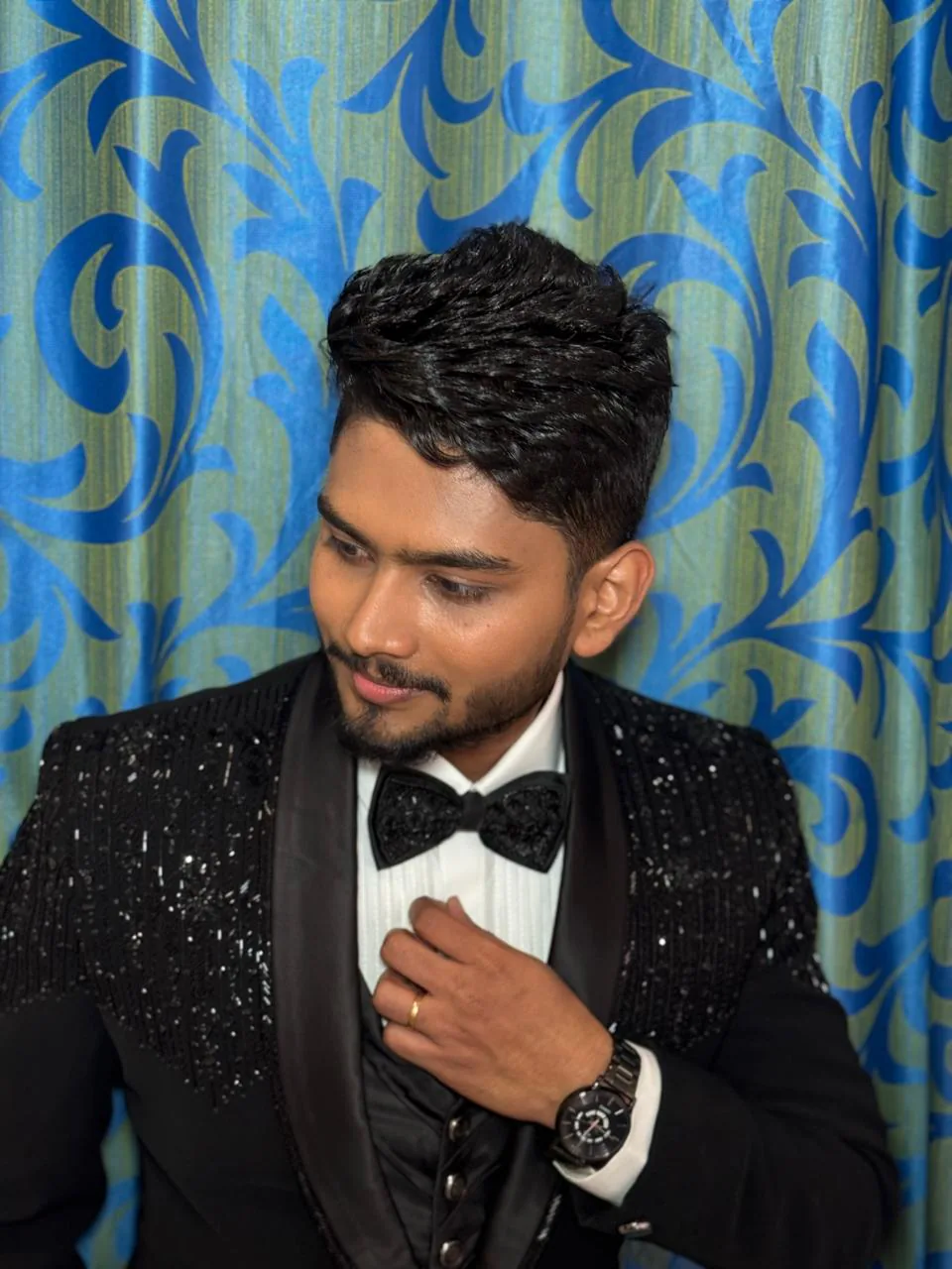 Sharp men's grooming with a tailored formal look