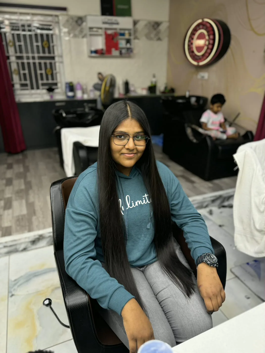 Long, glossy hair with a healthy shine